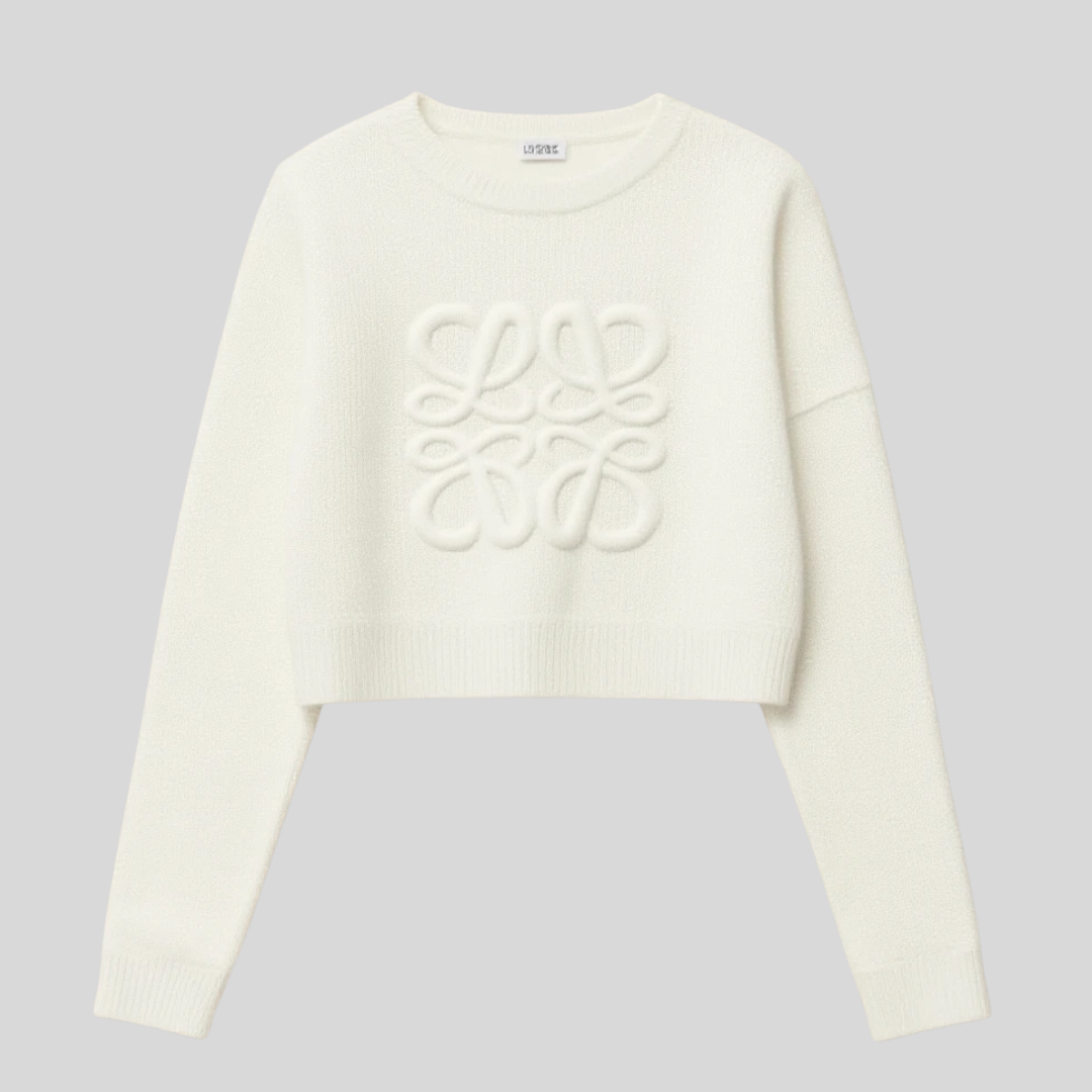 Sweater in Compact Wool – White